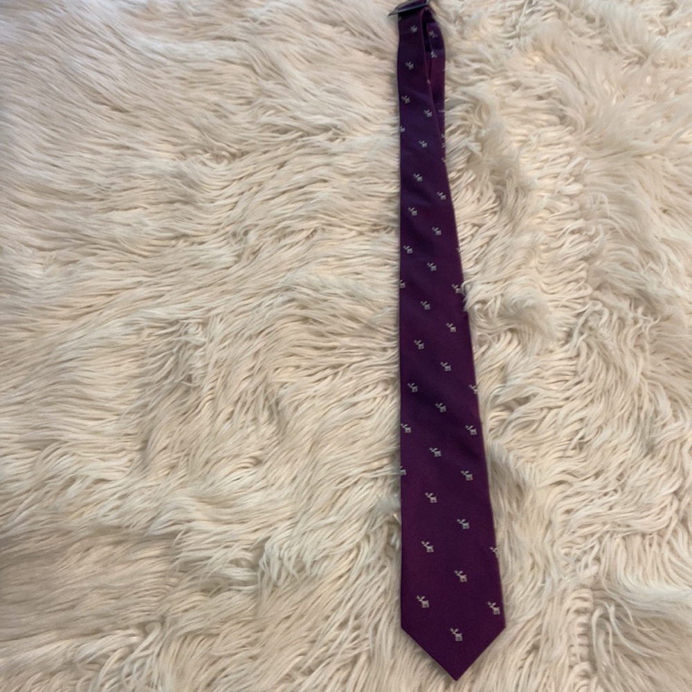 J.Crew Man Tie brand new with tag color purple see all photos - Picture 7 of 8
